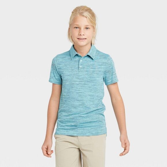 Boys' - XL/16 - Golf Polo Shirt - All in Motion - Turquoise - Picture 1 of 5